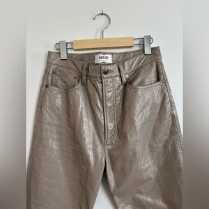 Agolde Recycled Leather Taupe Pants